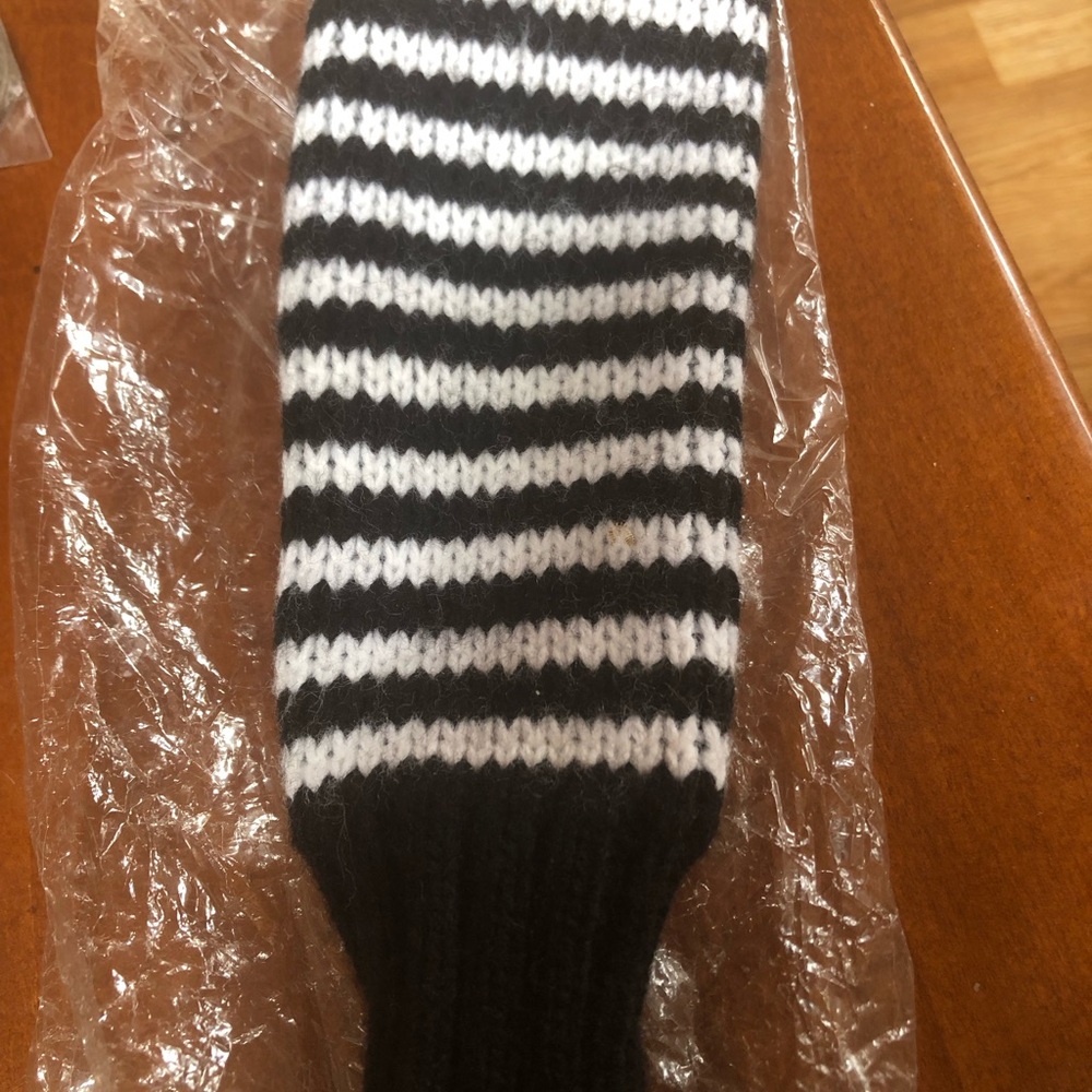 Knitted Zebra Style Golf Club Head Cover - Driver, Fairway, Putter - Universal